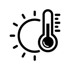 thermometer hot icon - From forecast, Climate and Meteorology icon - obrazy, fototapety, plakaty