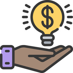 Give Financial Ideas Icon