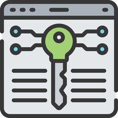 Crypto Key Icon