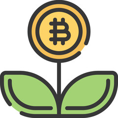 Crypto Growth Icon