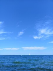 Fototapeta premium sailing boat on the sea