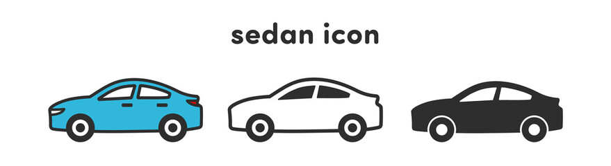 車　セダン　乗用車のアイコン