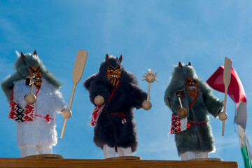 Puppets of busos in the Bridge Fair festival in Szeged