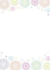 花火　フレーム  縦長