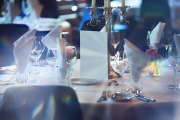 prepared table at restaurant