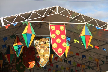 CARUARU, BRASIL - JUN, 2012: June party decoration in Caruaru in northeastern Brazil