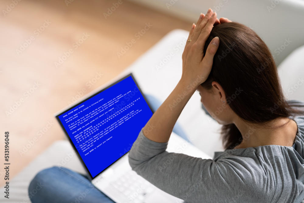 Aufkleber blue bsod error at computer