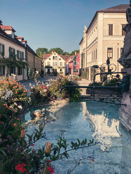 Iphofen - historisch Stadtkern mit Brunnen