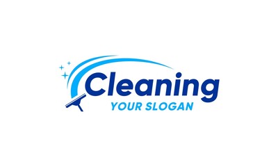 abstract business logo cleaning service. - obrazy, fototapety, plakaty