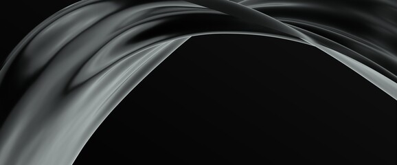 Black wave abstract business tech background