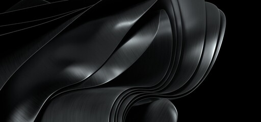 Fototapeta premium Black wave abstract business tech background