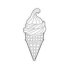 Ice Cream coloring book. Children's sweets. antistress