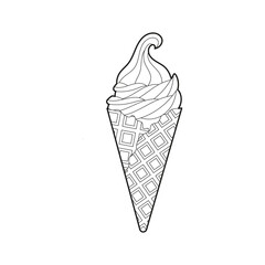 Ice Cream coloring book. Children's sweets. antistress