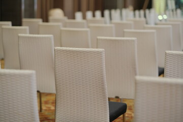 Portrait of the chairs at the wedding