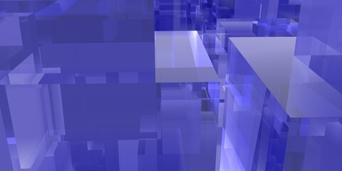 Obraz premium Process idea abstract art crystals 3D rendered image
