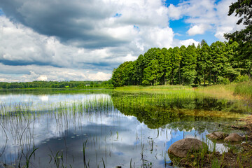 Aluksne Lake is a eleventh largest lake in Latvia and a place for rest and relaxation in Aluksne....