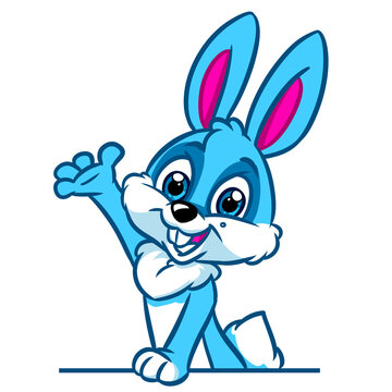 cheerful kind bunny little character animal clipart cartoon illustration