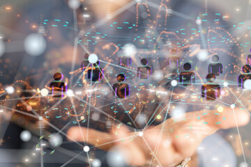 Business intelligence analyst dashboard on virtual