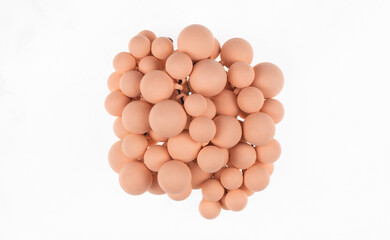 decorative festive orange balls isolated on white background