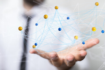 conference Digital Network and data concept 3d