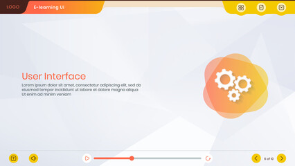 e-learning template, User Interface, UI, UX, Assessment template, presentation, Quiz, LMS, education, elearning, Editable icons