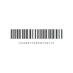 Realistic Barcode icon isolated
