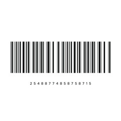 Realistic Barcode icon isolated
