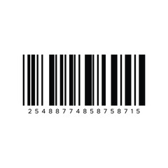 Realistic Barcode icon isolated
