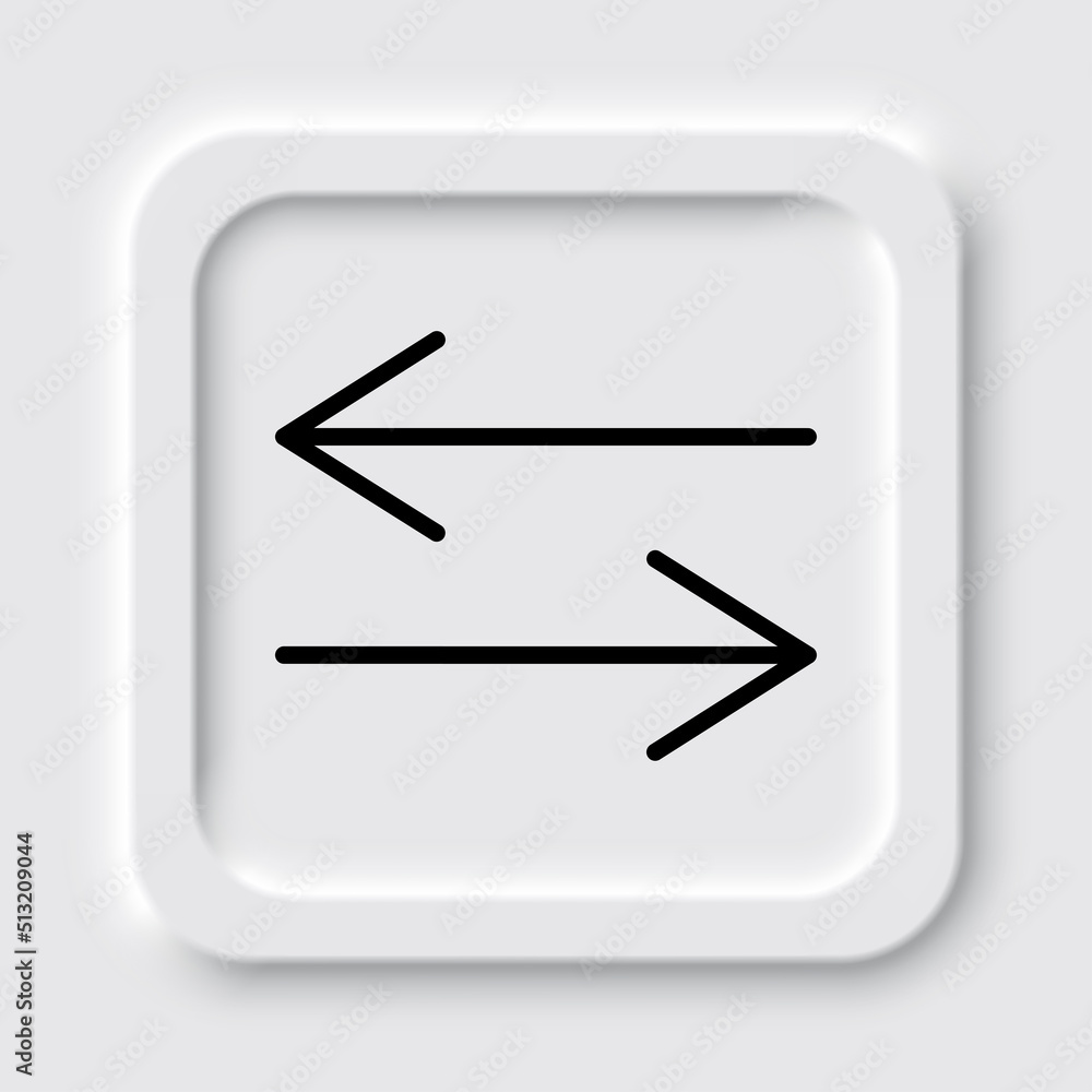 Poster exchange simple icon vector. flat design. neumorphism design.ai