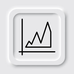 Graph simple icon vector. Flat design. Neumorphism design.ai