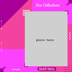 Fashion instagram post template vector