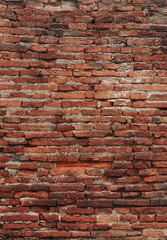 Red brick wall texture. Abstract brick wall background.                                            ...