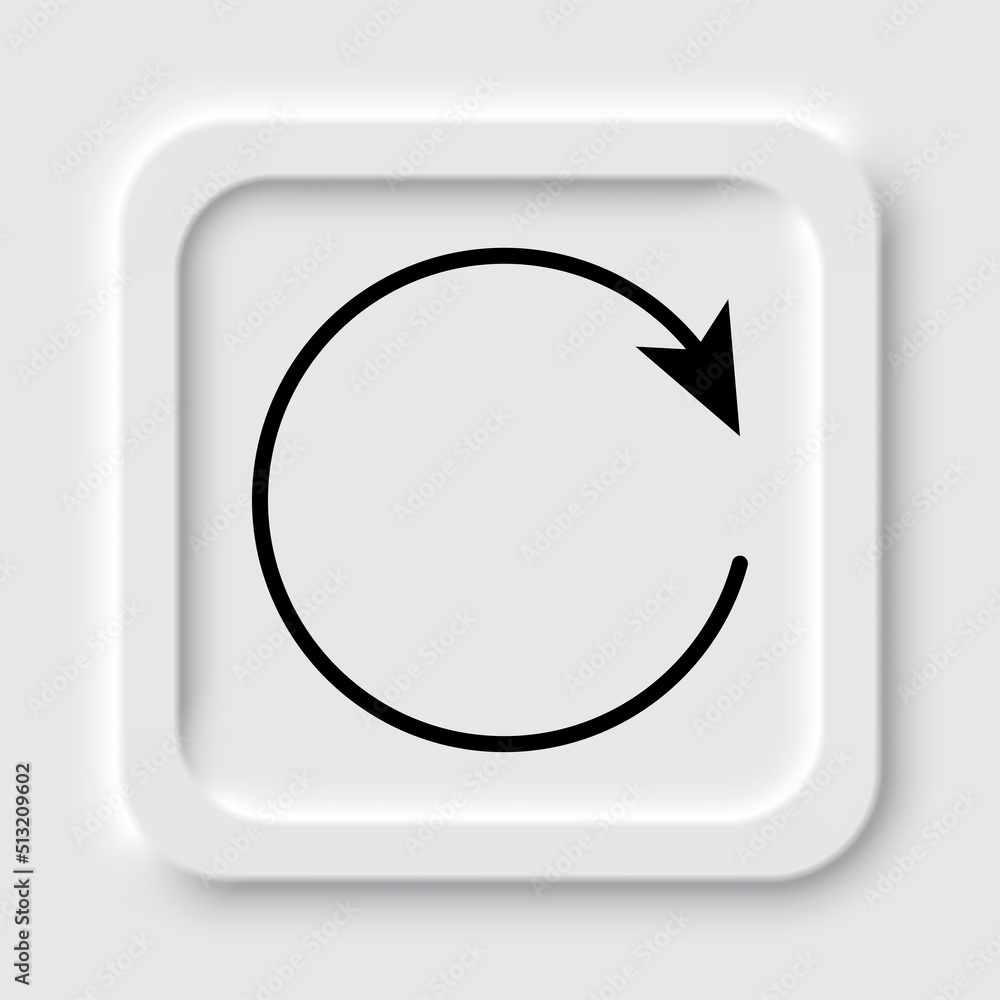 Poster loading simple icon, vector. flat design. neumorphism design.ai