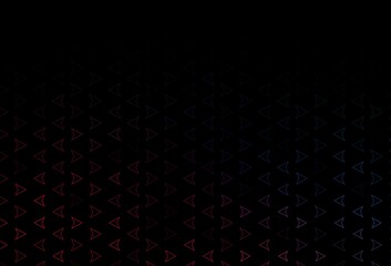 Dark Blue, Red vector background with triangles.