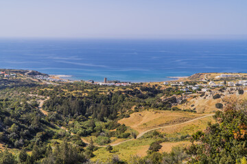 Panoramic aerial view of the northern coast of Cyprus near Kaplica Beach