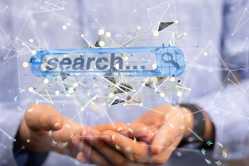 Interface web application in hand