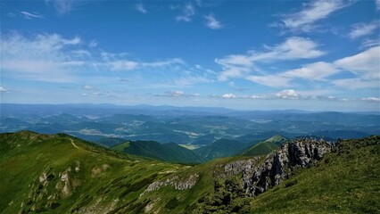 Fototapeta na wymiar mountains in Slovakia on a sunny day