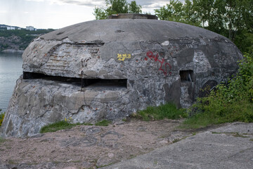 Kristiansand, Norway - May 28, 2022: Fort Odderoya, built 1667-1914, played a major role in battle...