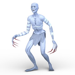 長い鉤爪を持つゾンビ