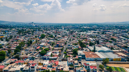 Fototapeta premium city of queretaro dron view summer