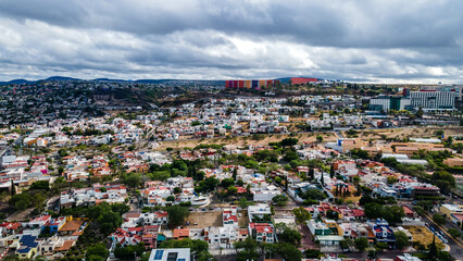Fototapeta na wymiar An aerial view of Queretaro City, Mexico. Drone photo 