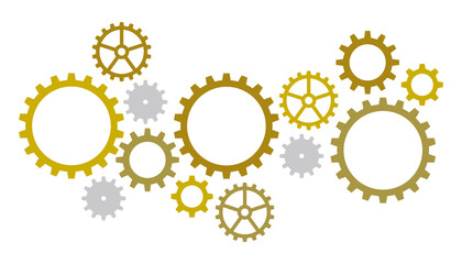 歯車　金属　イラスト