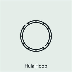 hula hoop icon vector icon.Editable stroke.linear style sign for use web design and mobile apps,logo.Symbol illustration.Pixel vector graphics - Vector