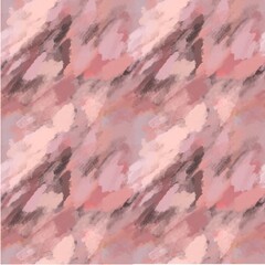 Brush strokes seamless pattern.Pink, yellow and brown random brush strokes grunge. Hand drawn illustration
