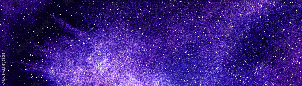Wall mural cosmic illustration. beautiful colorful space background. watercolor cosmos
