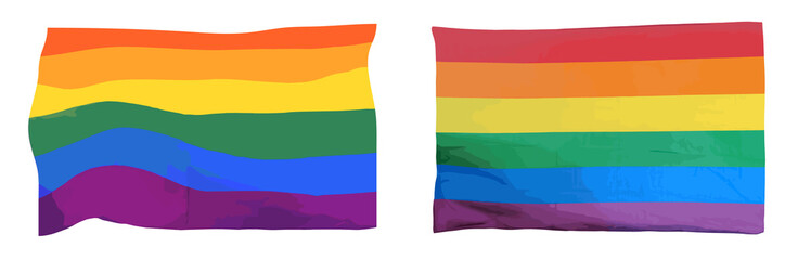 LGBT rainbow vector flag. Concept of the Pride month, freedom, love