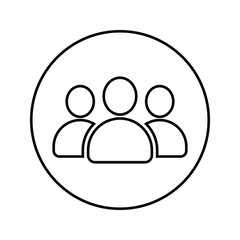 Account, profile, user icon. Outline vector design.