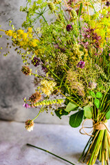 Summer wild flowers in bouquet