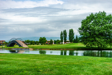 Golf grassland in kakheti, Georgia