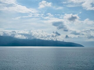 Scenic over Ioninan sea in Vlore Albania .